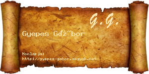 Gyepes Gábor névjegykártya