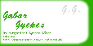 gabor gyepes business card